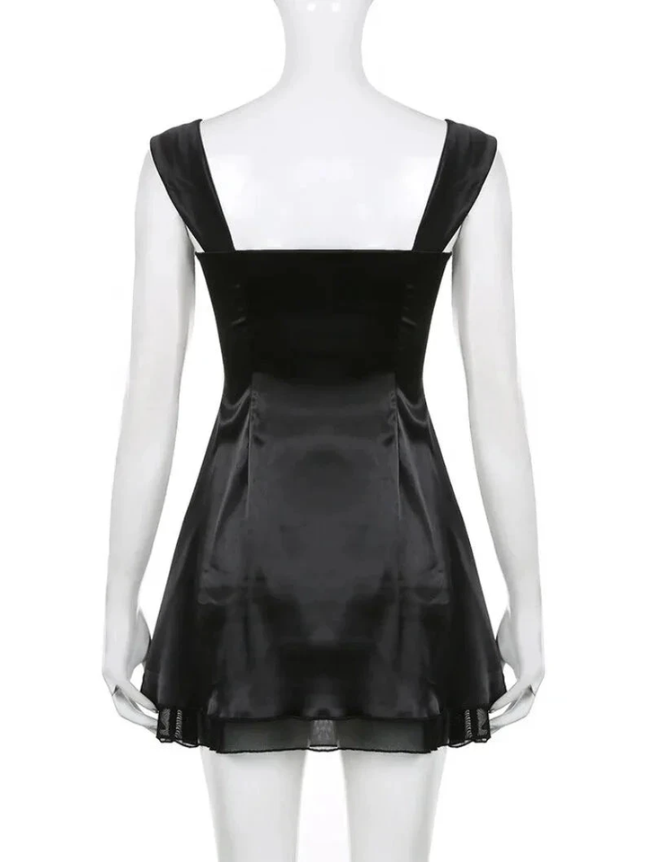 Lovely Black Straps A-line Homecoming Dress Y4035 by simplepromdress