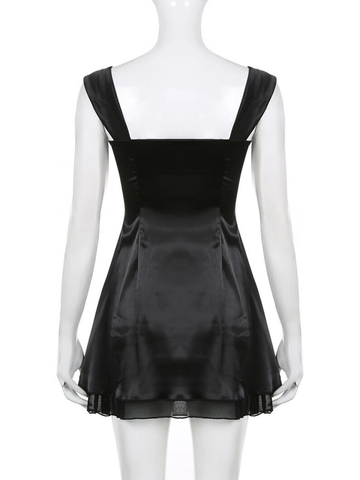 Lovely Black Straps A-line Homecoming Dress Y4035