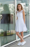 Sexy white homecoming dress with lace S53 by simplepromdress