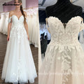 ZapDress Off Shoulder Wedding Gown Sweetheart Lace Appliques Women Wedding Dress with Cap Sleeve 2025 Bridal Gown Customized