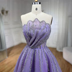 Zapdress Lilac Strapless A-line Beaded Evening Prom Dresses 2025 Graduation Party Gowns For Women DLA71643 Customized (ZD17324)