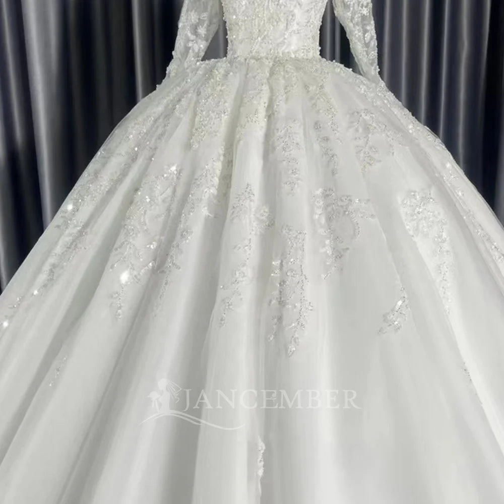 2026 Customized Ball Gown Wedding Dress Long Sleeves Plus Size Bridal Dresses Princess Wedding Gowns Vestidos De Novia Boda