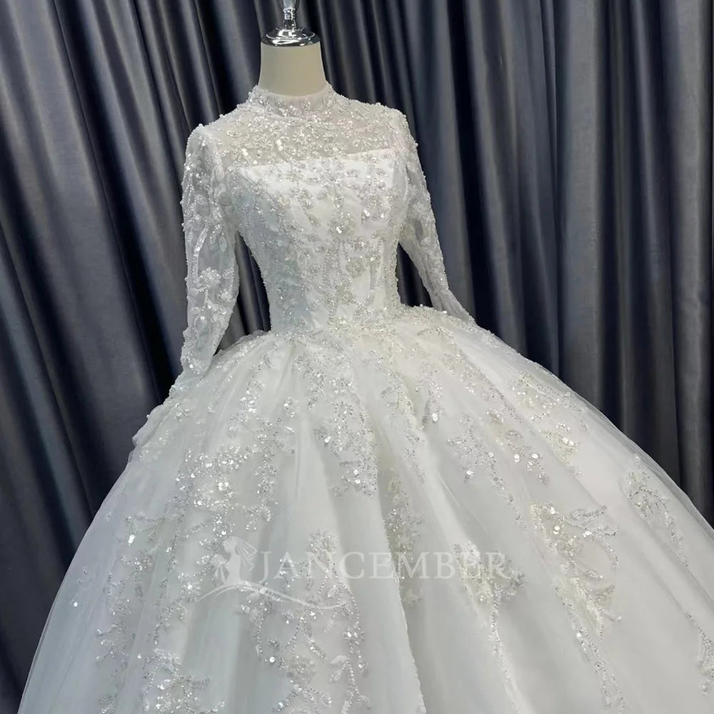2026 Customized Ball Gown Wedding Dress Long Sleeves Plus Size Bridal Dresses Princess Wedding Gowns Vestidos De Novia Boda