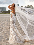Sparkling Beaded Lace Appliques Wedding Dress Charming Sweetheart Neck Bridal Gown Customized Dreamy Mermaid Dresses For Bride