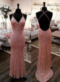 Mermaid Sequins Long Prom Dress Evening Dress S6843 by simplepromdress