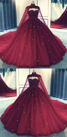 Vestido de fiesta de tul con capa S8254