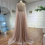 Zapdress White Chiffon A-line Evening Dress with Cape Sleeves Simple Wedding Party Gowns for Bridesmaid Customized (ZD17338)