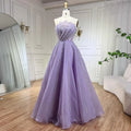 Zapdress Lilac Strapless A-line Beaded Evening Prom Dresses 2025 Graduation Party Gowns For Women DLA71643 Customized (ZD17324)