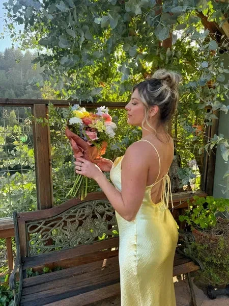 Yellow Simple Prom Dress With Split,Sexy Evening Dress Y1616 by simplepromdress