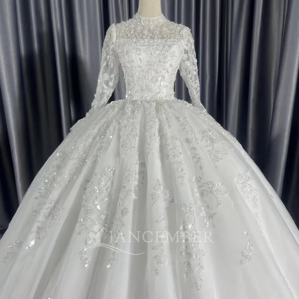 2026 Customized Ball Gown Wedding Dress Long Sleeves Plus Size Bridal Dresses Princess Wedding Gowns Vestidos De Novia Boda