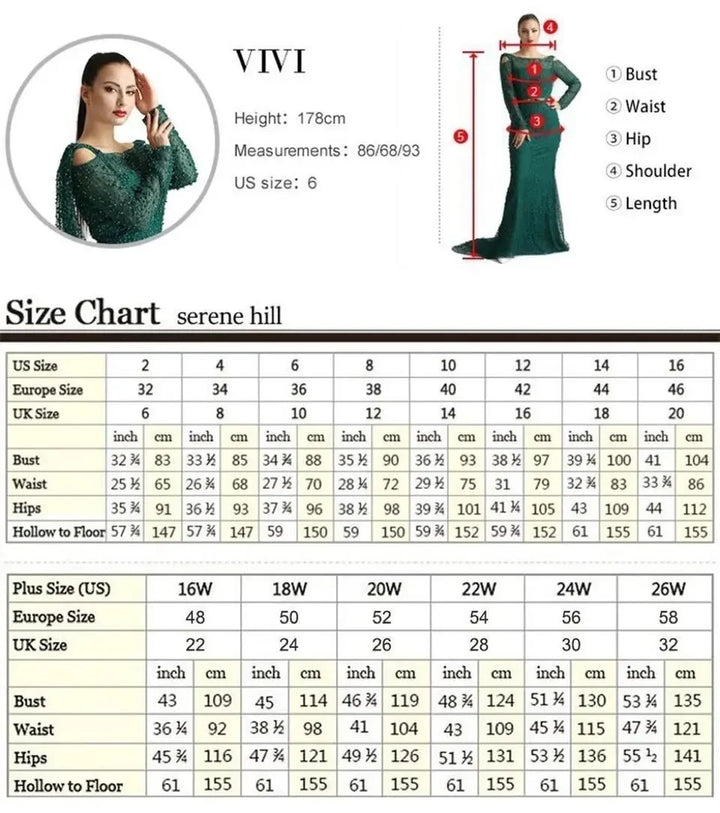 Serene Hill Ccustomized Rose Gold Long Sleeves A-Line Beaded Evening Party Gowns Mother of the Bride Dress DLA70287L