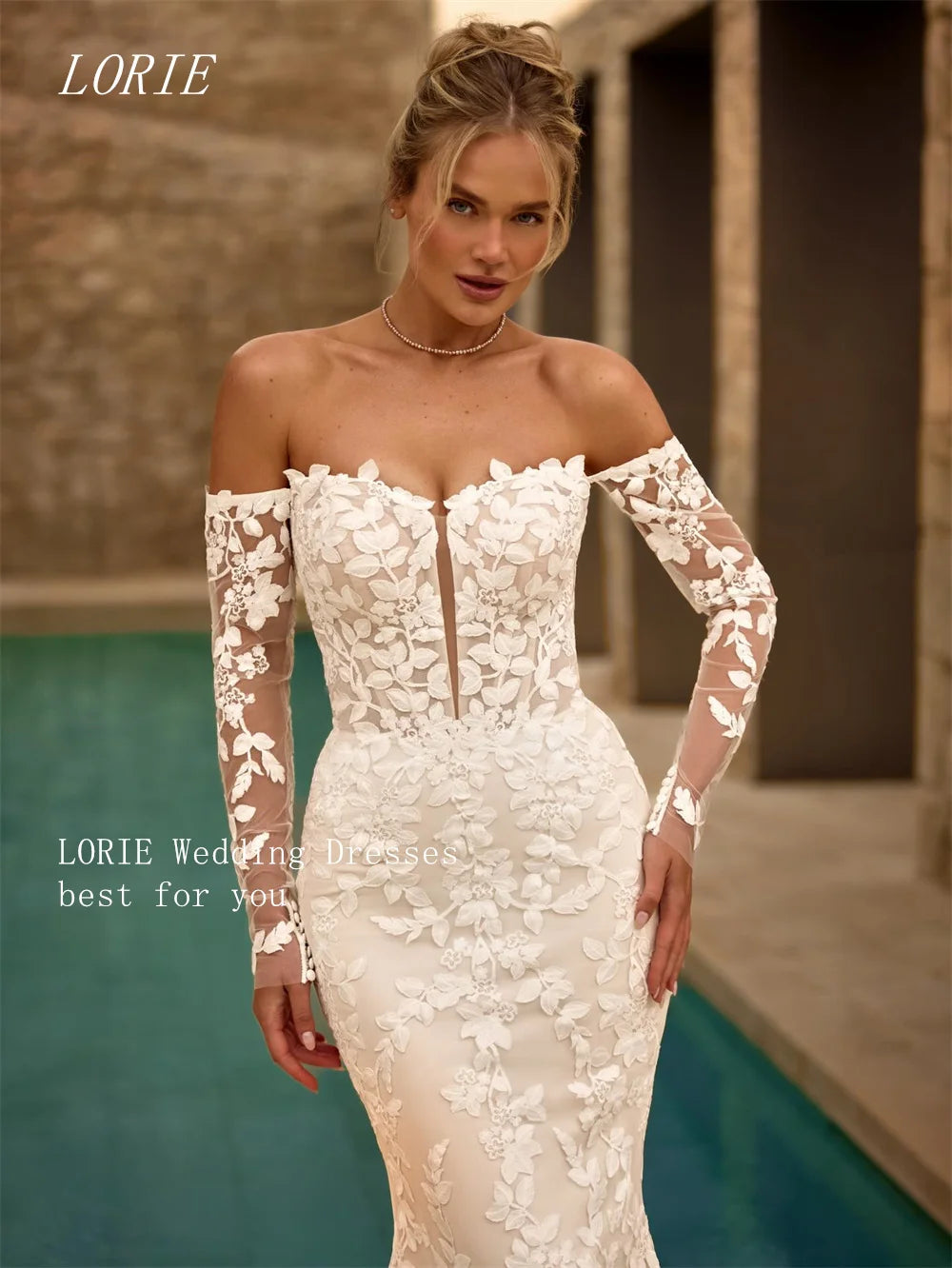 LORIE Luxury Mermaid Civil Wedding Dress Sexy Sweetheart Bridal Dresses Appliques Lace Wedding Gown Customized 2026