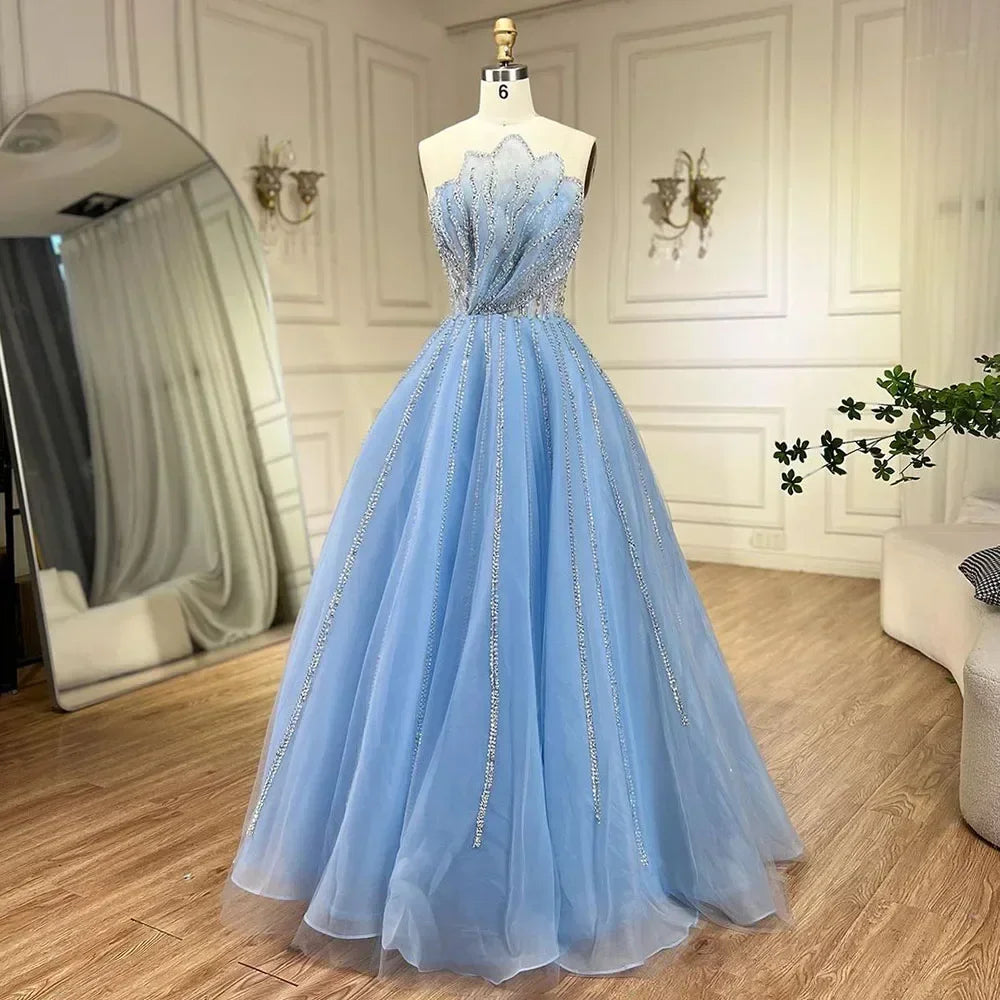 Zapdress Lilac Strapless A-line Beaded Evening Prom Dresses 2025 Graduation Party Gowns For Women DLA71643 Customized (ZD17324)
