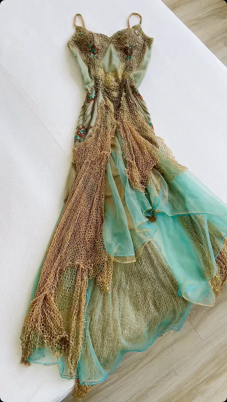 Unique Off The Shoulder Chiffon Tulle Prom Dress Long Mermaid Evening Dress Y8301 by simplepromdress