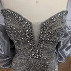 Zapdress 2026 Pink Strapless Mermaid Luxury Beaded Evening Dresses with Cape Formal Party Gowns Customized (ZD17318)
