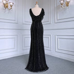Zapdress Customized Silver Nude Beaded Mermaid Evening Dresses 2025 Elegant Party Gowns For Women Wedding (ZD17383)