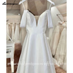 ZapDress Luxury Wedding Dresses Women's A Line Sexy Off Shoulder Sweetheart Princess Bridal Gowns Satin Vestidos Customized