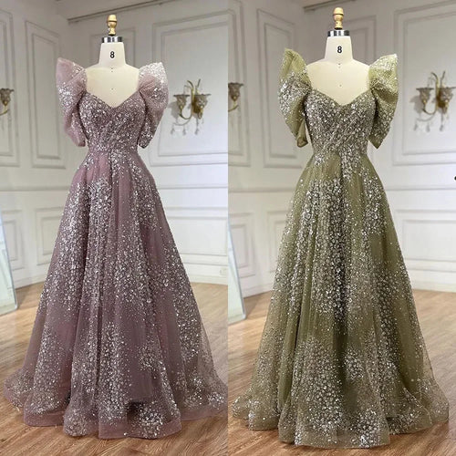 Zapdress Customized 2024 Pink A Line Beaded Evening Dresses Dubai Arabic Elegant Party Gown for Women Wedding Event (ZD17253)