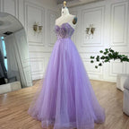 Zapdress Customized Lilac Spaghetti Strap A Line Beaded Evening Prom Dresses Dubai Party Gowns for Women 2025 (ZD17323)