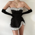 Irregular Strapless Homecoming Dress Sexy Cocktail Dress Y5941 by simplepromdress