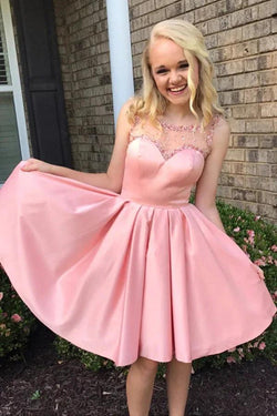 Sleeveless Beading Backless Short Prom Dresses by Ombreprom