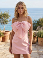 Satin Bodycon Spaghetti Straps Short Homecoming Dresses with Ruched Bodice (SHI22370321)