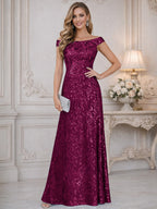 A-Line Off Shoulder Floor-Length Mother of the Bride Dresses with Sequins (SHI22500114)