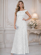A-Line Off Shoulder Floor-Length Mother of the Bride Dresses with Sequins (SHI22500114)