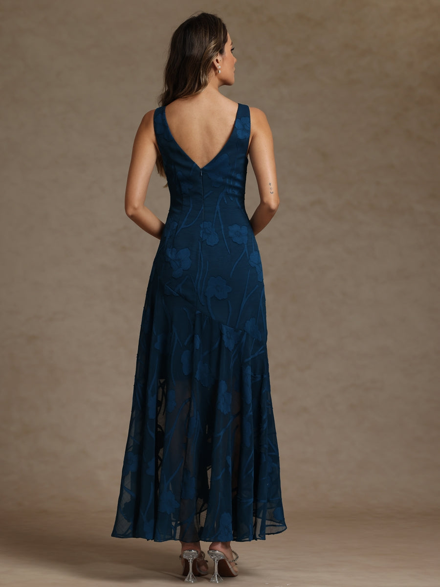 A-Line/Princess Two-Piece Asymmetrical Appliques Ankle-Length Mother of the Bride Dresses with Jacket (SHI22500149)