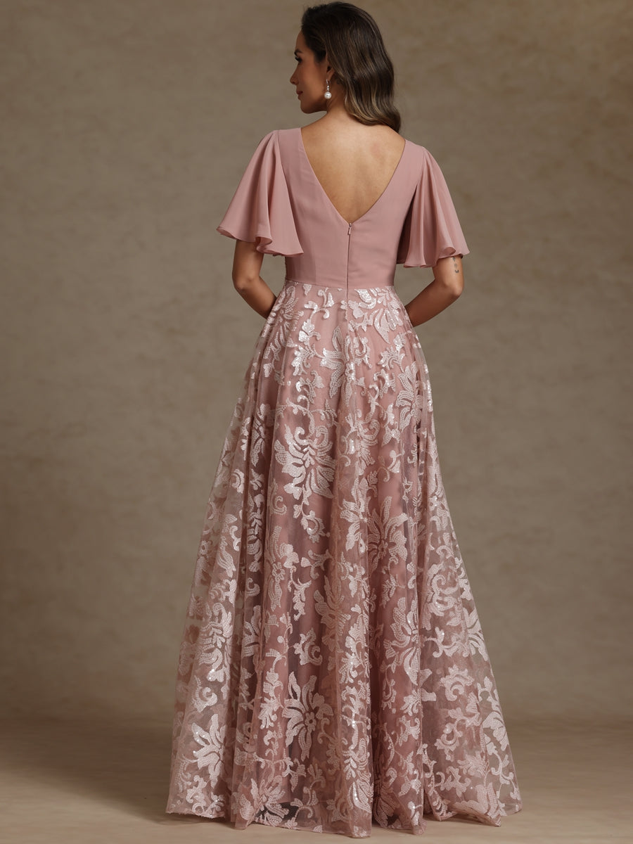 A Line Off Shoulder Floor Length Ruched Mother of the Bride Dresses (SHI22500193)