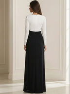 Pantsuits Separates Scoop Neck Sequins Asymmetrical Ankle-Length Mother of the Bride Dress with Slit (SHI22500132)