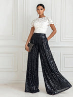 A Line Shirt Collar Half Sleeve Long Elegant Mother of the Bride Dresses with Pleats (SHI22500203)