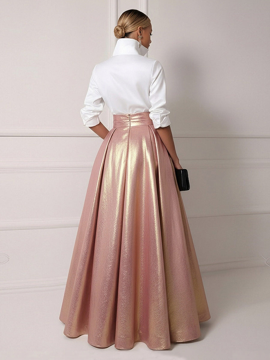 Mermaid Cold Shoulder Floor Length Mother of the Bride Dresses with Appliques (SHI22500252)
