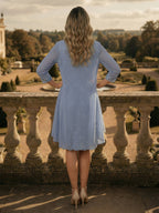 Chiffon A-Line/Princess Scoop Neck Short Mother of the Bride & Groom Dresses Tiered (SHI22500912)