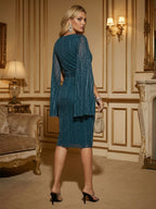 Sequin Floral Sheath Floor-Length Mother of the Bride & Groom Dresses with Satin Bodice (SHI22500925)