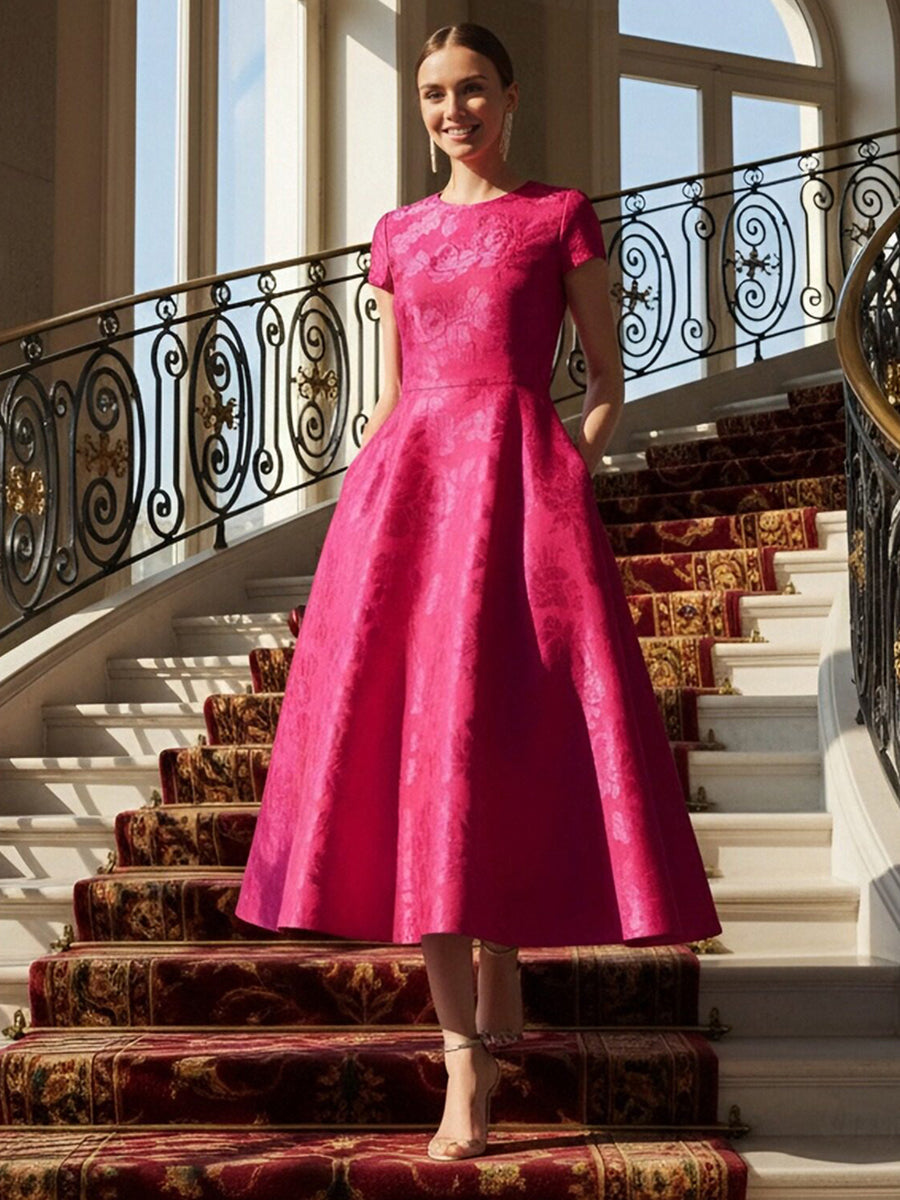 A Line V Neck Sleeveless Floor Length Mixed Mother of the Bride Dresses with Pleats (SHI22500260)