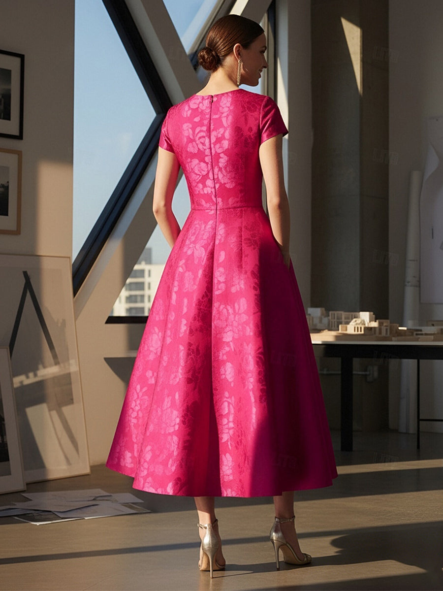 A Line V Neck Sleeveless Floor Length Mixed Mother of the Bride Dresses with Pleats (SHI22500260)