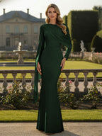 Cape Long Sleeve Mermaid Mother of the Bride & Groom Dress Wedding Guest Gowns (SHI22500318)