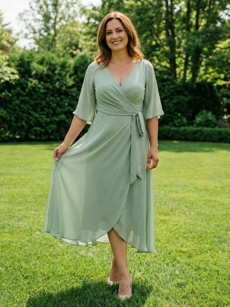 Sheath/Column Scoop Neck Floor-Length Mother of the Bride Dresses with Asymmetical Cape (SHI22500011)