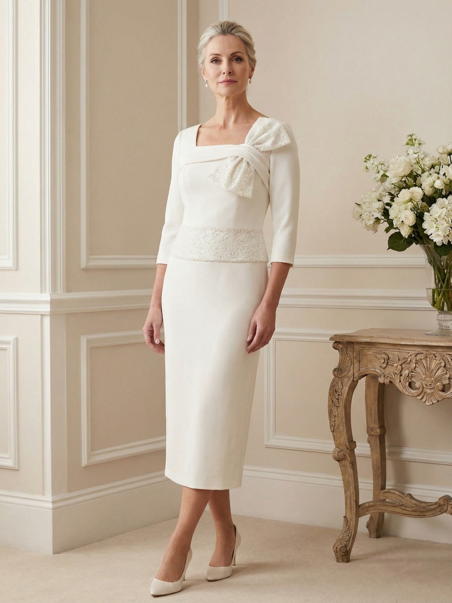 A-Line Satin One Shoulder Floor-Length Mother of the Bride & Groom Dresses with Sweep Train (SHI22500626)
