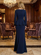 Sheath/Column Floral Lace Mother of the Bride & Groom Dresses with Rhinestones (SHI22500658)