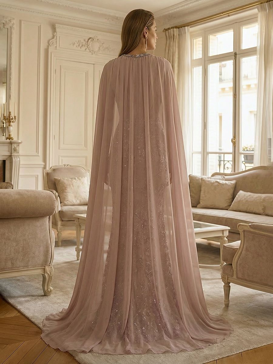 A-Line/Princess Scoop Neck Satin Tea-Length Mother of the Bride Dresses with Pockets (SHI22500122)
