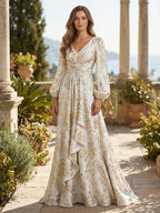 Cape Long Sleeve Mermaid Mother of the Bride & Groom Dress Wedding Guest Gowns (SHI22500318)