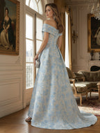 Satin Scoop Neck Mother of the Bride & Groom Dresses with 3D Flower (SHI22500338)