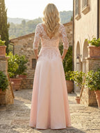 Sheath/Column Cape Sleeves Mother of the Bride & Groom Dresses with Floral Beaded Sequin Embroidered (SHI22500491)