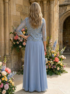 Jacquard Sheath/Column Scoop Neck Floor-Length Mother of the Bride & Groom Dresses with Ruched Waist (SHI22500921)