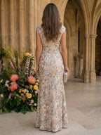 Sheath/Column Floral Lace Mother of the Bride & Groom Dresses with Rhinestones (SHI22500658)