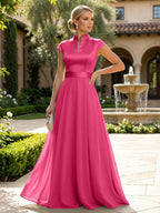 Elegant A-Line Chiffon Floor-Length Mother of the Bride & Groom Dresses with Satin Corset Bodice (SHI22500678)