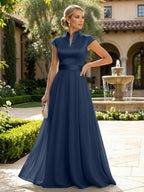 Elegant A-Line Chiffon Floor-Length Mother of the Bride & Groom Dresses with Satin Corset Bodice (SHI22500678)