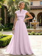 Elegant A-Line Chiffon Floor-Length Mother of the Bride & Groom Dresses with Satin Corset Bodice (SHI22500678)